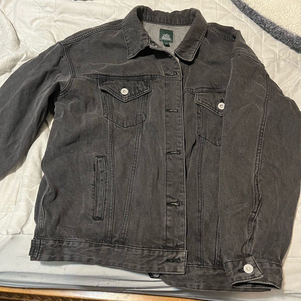 Black/charcoal denim jacket
